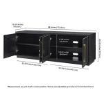Henn&Hart Tillman Black TV Stand for 80" TVs