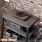 Light Grey Walnut Media Stand with LED Lights