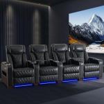 CALIVIA Power Recliner Home Theater Seating Set