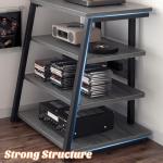 Light Grey Walnut Media Stand with LED Lights