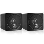 Pyle Home 3" Mini Cube Bookshelf Speakers (Black)