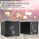 Pyle Home 3" Mini Cube Bookshelf Speakers (Black)