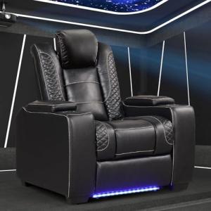 ANJ Power Theater Recliner Chairs with LED Lights