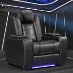 ANJ Power Theater Recliner Chairs with LED Lights