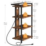 HOOBRO 4-Tier LED Media Stand with Charging Station