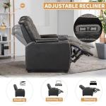 ANJ Power Theater Recliner Chairs with LED Lights