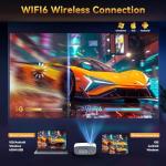 Pericat 4K WiFi Bluetooth Portable Home Theater Projector