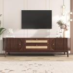 Merax Mid-Century Fluted TV Stand for 75" TVs