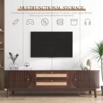 Merax Mid-Century Fluted TV Stand for 75" TVs