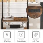 HOOBRO Rolling TV Stand with Mount and Shelves