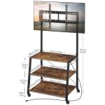 HOOBRO Rolling TV Stand with Mount and Shelves