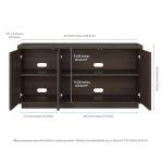 Fluted TV Stand for TVs up to 55" - Rich Brown