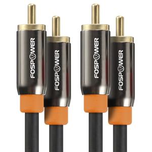 FosPower 10ft Digital Audio Coaxial Cable 2-Pack