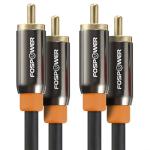 FosPower 10ft Digital Audio Coaxial Cable 2-Pack
