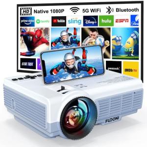 FUDONI Native 1080P Portable Movie Projector