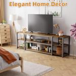 Aquzee 85-inch TV Stand - Rustic Wood Console