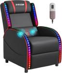 Homall LED Gaming Massage Recliner Chair - Red