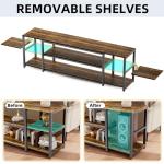 Aquzee 85-inch TV Stand - Rustic Wood Console