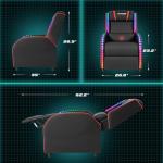 Homall LED Gaming Massage Recliner Chair - Red