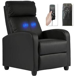 BestMassage Recliner Chair with 2-Point Massage, Black