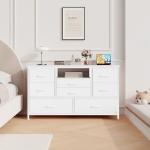 LED TV Stand with 8 Drawers and RGB Lights