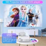 Portable Mini HD Projector with Built-in DVD Player