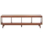 SAFAVIEH Cricket 65" TV Stand in Acacia Brown