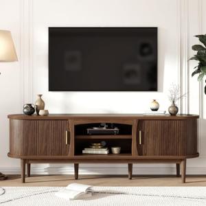 Decofy Mid Century TV Stand for 80-Inch TVs