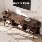 Decofy Mid Century TV Stand for 80-Inch TVs