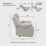 Lexicon Power Double Reclining Loveseat with Console