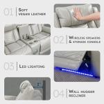 Lexicon Power Double Reclining Loveseat with Console