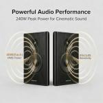 StudioFinix Ultra Slim 240W Wall Mount Speakers Pair