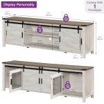 WAMPAT Rustic Oak TV Stand for 75-Inch TVs