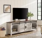 WAMPAT Rustic Oak TV Stand for 75-Inch TVs