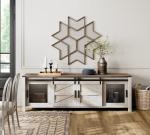 WAMPAT Rustic Oak TV Stand for 75-Inch TVs