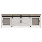 WAMPAT Rustic Oak TV Stand for 75-Inch TVs