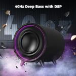 LITTOAK 100W Powered Subwoofer with LED Effects