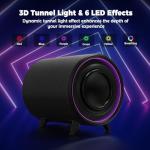 LITTOAK 100W Powered Subwoofer with LED Effects