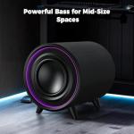 LITTOAK 100W Powered Subwoofer with LED Effects
