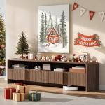 AMERLIFE 70" Wood TV Stand for 80" TVs