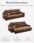 Electric Reclining Sectional Sofa with USB Charging