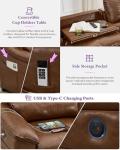 Electric Reclining Sectional Sofa with USB Charging