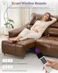 Electric Reclining Sectional Sofa with USB Charging