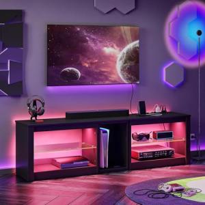 Bestier 70 Inch TV Stand with Power Outlets