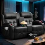 TOMOSLTER Recliner Loveseat with Massage and USB