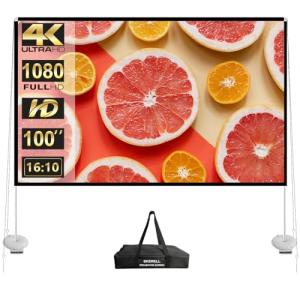 100-Inch Portable Outdoor Projector Screen with Stand