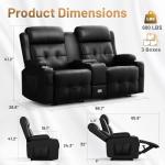 TOMOSLTER Recliner Loveseat with Massage and USB