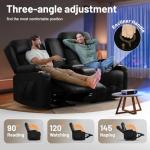TOMOSLTER Recliner Loveseat with Massage and USB