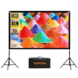 Towond 120" Portable Projector Screen - Indoor/Outdoor