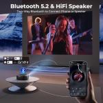 4K WiFi Bluetooth Projector with 3000 Lumens